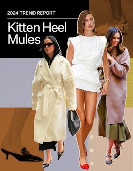 kitten heel mules 2024 fashion trend