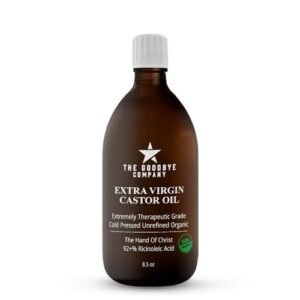 100% Natural Virgin Castor Oil, USDA Certified Organic – For Skin, Hair Growth and Eyelashes (250 mL)