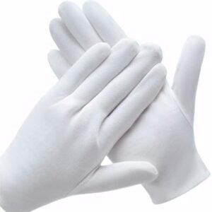 3 Pairs White Cotton Gloves for Dry Hands Eczema SPA Moisturizing – Work Glove Liners for Serving Costume Inspection