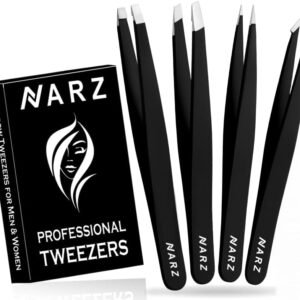 4Pcs Professional Tweezer for Facial Hair Women & Men Stainless Steel Precision Tweezers for Ingrown Hair Tweezers for Men & Women