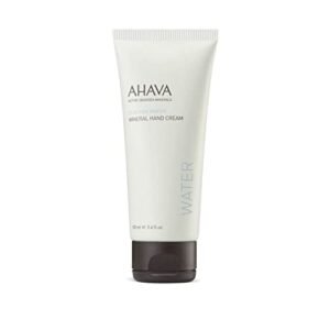 AHAVA Dead Sea Water Mineral Hand Cream – Hand Moisturizer For Dry Cracked Hands, Light & Fast Absorbing, Enriched with Exclusive blend Osmoter, Smoothing Witch Hazel & Soothing Allantoin, 3.4 Fl.Oz