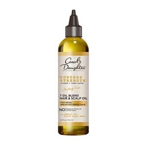 Carol’s Daughter Goddess Strength 7 Oil Blend Scalp and Hair Oil for Wavy, Coily and Curly Hair, Hair Treatment with Castor Oil for Weak Hair, 4.2 Fl Oz