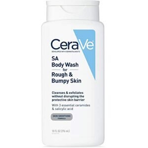 CeraVe Body Wash with Salicylic Acid | Fragrance Free Body Wash to Exfoliate Rough and Bumpy Skin | Allergy Tested | 10 Ounce