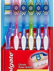 Colgate Extra Clean Toothbrush, Soft Toothbrush for Adults, 6 Count (Pack of 1), Packaging May Vary