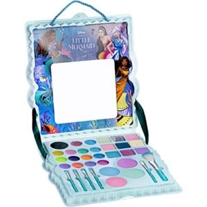 Disney’s The Little Mermaid Eye Lip and Face Beauty Soft Case Makeup Pallete for Girls Ages 3+ Perfect for Parties, Sleepovers & Makeovers