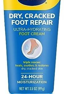 Dr. Scholl’s Dry, Cracked Foot Repair Ultra-Hydrating Foot Cream 3.5 oz, Lotion with 25% Urea for Dry Cracked Feet, Heals and Moisturizes for Healthy Feet