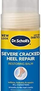 Dr. Scholl’s Severe Cracked Heel Repair Restoring Balm 2.5oz, with 25% Urea for Dry, Cracked Feet, Heals and Moisturizes for Healthy Feet