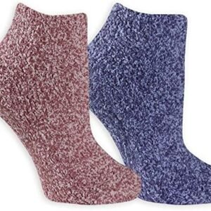 Dr. Scholl’s Women’s Fuzzy Spa Socks – Cozy Low Cut 2 & 3 Pairs – Lavender & Vitamin E Infused