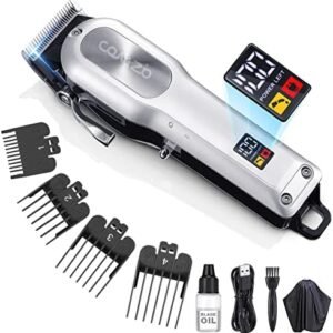 Electric Hair Clippers for Men, Cordless High-Performance Professional Barber Hair Cutting Kit,Rechargeable Beard Trimmer, Home Haircut & Grooming Set with Large LED Display