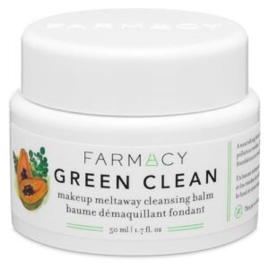 Farmacy Natural Cleansing Balm – Green Clean Makeup Remover Balm – Effortlessly Removes Makeup & SPF – Travel Size 1.7oz Makeup Cleansing Balm