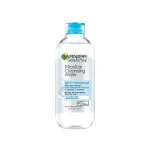 Garnier SkinActive Micellar Water For Waterproof Makeup, Facial Cleanser & Makeup Remover, 13.5 Fl Oz (400mL), 1 Count (Packaging May Vary)