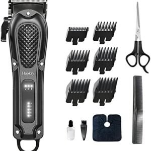 Hair Clippers for Men Professional – Cordless&Corded Barber Clippers for Hair Cutting & Grooming, Rechargeable Beard Trimmer