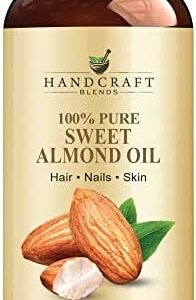 Handcraft Blends Sweet Almond Oil – 100% Pure and Natural – Premium Therapeutic Grade Carrier Oil for Essential Oils – Massage Oil for Aromatherapy – Hair Tonic – Body and Hair Oil – 16 fl. Oz