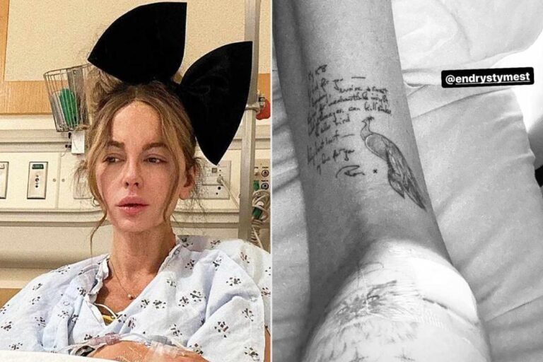 Kate Beckinsale unveils new tattoo during hospital stay on day of father’s death anniversary