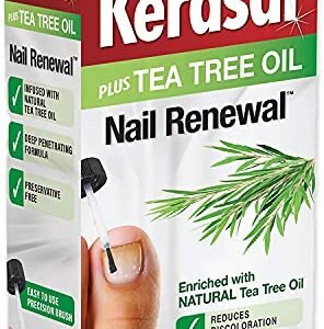 Kerasal Renewal Nail Repair Solution with Tea Tree Oil for Discolored and Damaged Nails, 0.33 Oz (Pack of 1)