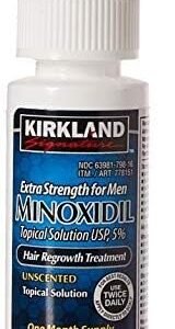 Kirkland Signature Minoxidil for Men 5% Extra Strength Hair Regrowth for Men vqzjBI, 1 Month Supply