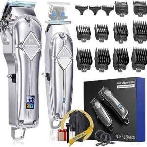 Limural PRO Professional Hair Clippers and Trimmer Kit for Men – Cordless Barber Clipper + T Blade Outliner, Complete Hair Cutting Kits with 13 Premium Guards, LED Display, Taper Lever & 5 Hrs Runtime