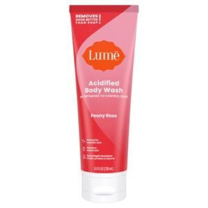 Lume Acidified Body Wash – 24 Hour Odor Control – Removes Odor Better than Soap – Moisturizing Formula – SLS Free, Paraben Free – Safe For Sensitive Skin – 8.5 ounce (Peony Rose)