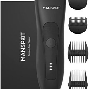 MANSPOT Manscape Groin Hair Trimmer for Men, Electric Ball Trimmer/Shaver, Replaceable Ceramic Blade Heads, Waterproof Wet/Dry Groin & Body Shaver Groomer, 90 Minutes Shaving After Fully Charged