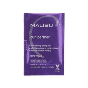 Malibu C Curl Partner Wellness Remedy (1 Packet) – Removes Mineral Build up for Healthier + Bouncier Curly Hair – Contains Gentle Antioxidants for Curly Hair Care