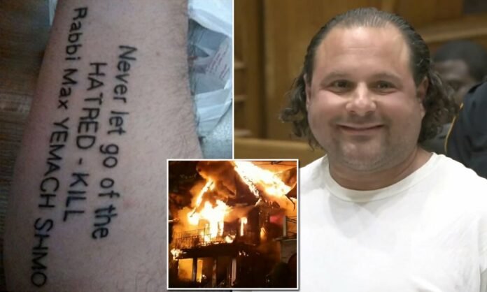 Man with ‘Kill Rabbi’ tattoo sentenced for burning Rabbi’s home.