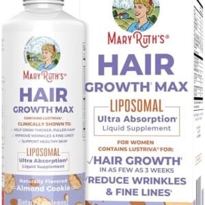 MaryRuth’s Women’s Hair Growth MAX Liposomal | with Lustriva® + Biotin 10000mcg + Pumpkin Seed Oil| Thicker Hair | Hair Care | Wrinkles, Fine Lines, Skin Care | Ages 18+ | 15.22 Fl Oz