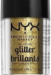 NYX PROFESSIONAL MAKEUP Face & Body Glitter, Gold