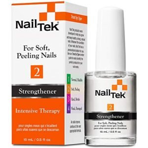 Nail Tek Intensive Therapy 2- For Weak, Thin, Soft, Peeling Nails, with Protein Formula, Reinforces, Thickens Nails, Promotes Strength and Flexibility, 0.5 Ounce – 1 Pack