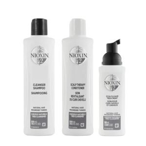 Nioxin System Kits, Cleanse, Condition, Hydrate Sensitive or Dry Scalp, Reduces Hair Breakage, for All Hair Thinning Types, 3 Month Supply