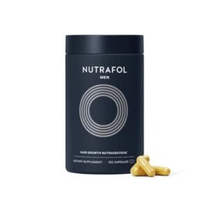 Nutrafol Men’s Hair Growth Supplements, Clinically Tested for Visibly Thicker Hair and Scalp Coverage, Dermatologist Recommended – 1 Month Supply