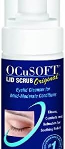 OCuSOFT Original Foaming Eyelid Cleanser – Mild Instant Foam to Remove Oil, Dust, Pollen & Makeup – 1.68 fl oz