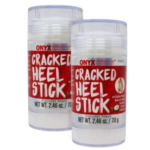 Onyx Professional Cracked Heel Repair Balm Stick (2 Pack) Dry Cracked Feet Treatment, Moisturizing Heel Balm Rolls On So No Mess Like Foot Cream or Foot Lotion, Rescues Cracked Feet for Skin So Soft