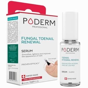 PODERM – 2 in 1 TOENAIL INTEGRAL RENEWAL – Restores Appearance of Discolored/Damaged Nails – Toe and Fingernail Repair – 100% Natural Ingredients and Vegan – Quick & Easy – Swiss Made