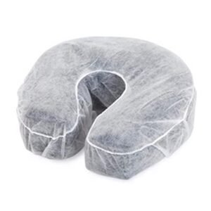 Pack of 75 Headrest Covers Fitted Disposable Massage Face Rest Cradle Covers White & Black