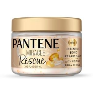 Pantene Miracle Rescue Hair Mask, Intensive Bond Repair with Melting Pro-V Pearls, Melts Away Damage, Builds Bonds, Strengthens Against Damage, Deep Conditioning for Dry Damaged Hair, 10.1 fl oz