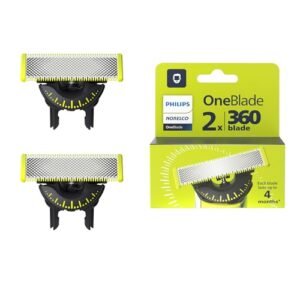 Philips Norelco Genuine OneBlade 360 Blade Replacement Blades New Version, 2 Count, QP420/80 (Replaces version QP220/80)