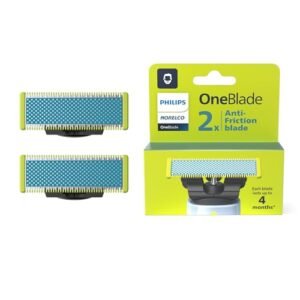 Philips Norelco Genuine OneBlade Anti-Friction Replacement Blades, 2 Count, QP225/80