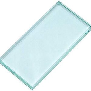 Pro Nail Art Painting Color Toning Glass Board Glass Makeup Palette Eyelash Extension Adhesive Glue Pallet Glass Palette Stand（2 x 4 Inch ）