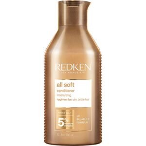 Redken All Soft Conditioner | Deeply Conditions and Hydrates | Softens, Smooths, and Adds Shine | Safe for Color-Treated Hair | Nourishing Shampoo for Dry Hair | With Argan Oil