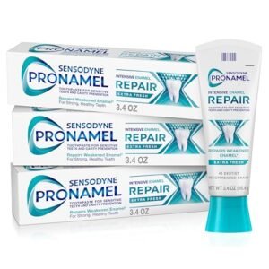 Sensodyne Pronamel Intensive Enamel Repair Toothpaste for Sensitive Teeth, to Reharden and Strengthen Enamel, Extra Fresh – 3.4 Ounces (Pack of 3)