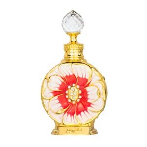 Swiss Arabian Layali Rouge For Women – Floral, Fruity Gourmand Concentrated Perfume Oil – Luxury Fragrance From Dubai – Long Lasting Artisan Perfume With Notes Of Papaya, Peach, And Coconut – 0.5 Oz