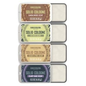 Viking Revolution 4 Pack Mens Solid Colognes Men 0.5 Oz – Men Solid Perfume with Cedar Wood, Clary Sage, Vetiver, Sandalwood Cologne for Men – Balm Cologne for Mens Cologne Balm Travel Cologne Wax