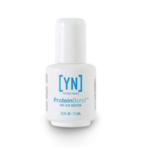 Young Nails Protein Bond – Non-Acidic Nail Primer, Enhanced Adhesion for Gel Polish & Acrylic, Nail Dehydrator, PH Bonder for Gel Nails, 0.25 oz