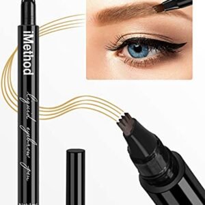 iMethod Eyebrow Pen – iMethod Eye Brown Makeup, Eyebrow Pencil with a Micro-Fork Tip Applicator Creates Natural Looking Brows Effortlessly and Stays on All Day, Light Brown