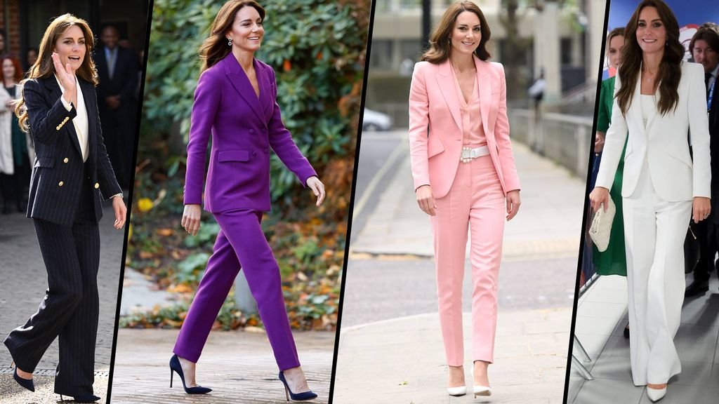 Kate Middleton wearing trouser suits
