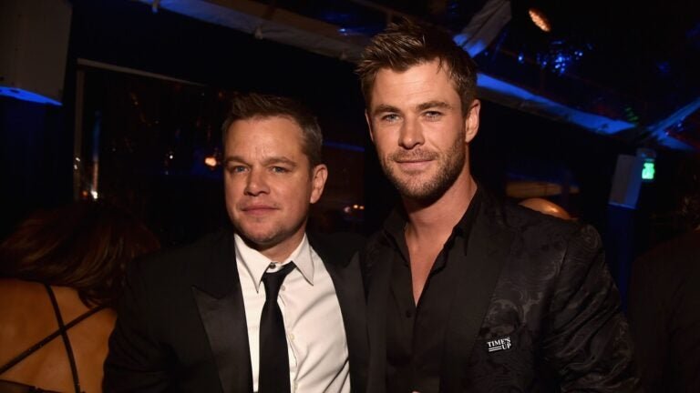 Chris Hemsworth Supports Matt Damon with New Tattoo